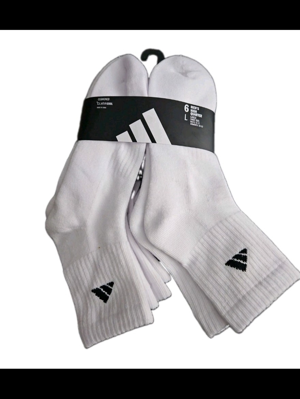 Adidas 6 Pairs Men’s Shoe Size 8 - 12 Cushioned Calimacool Large High Quarter